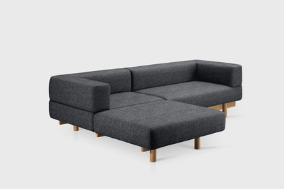 Alchemist Sofa with Chaise Longue - Recycled Wool - Decoma Granola