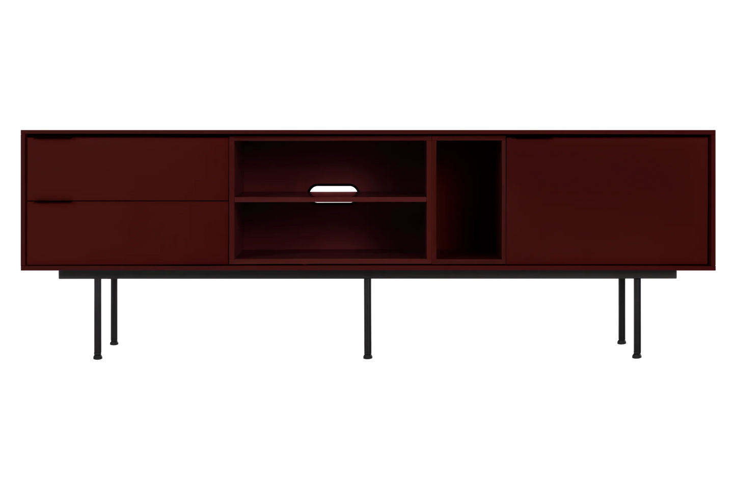 Mod TV Stand - Deep Beet Burgundy