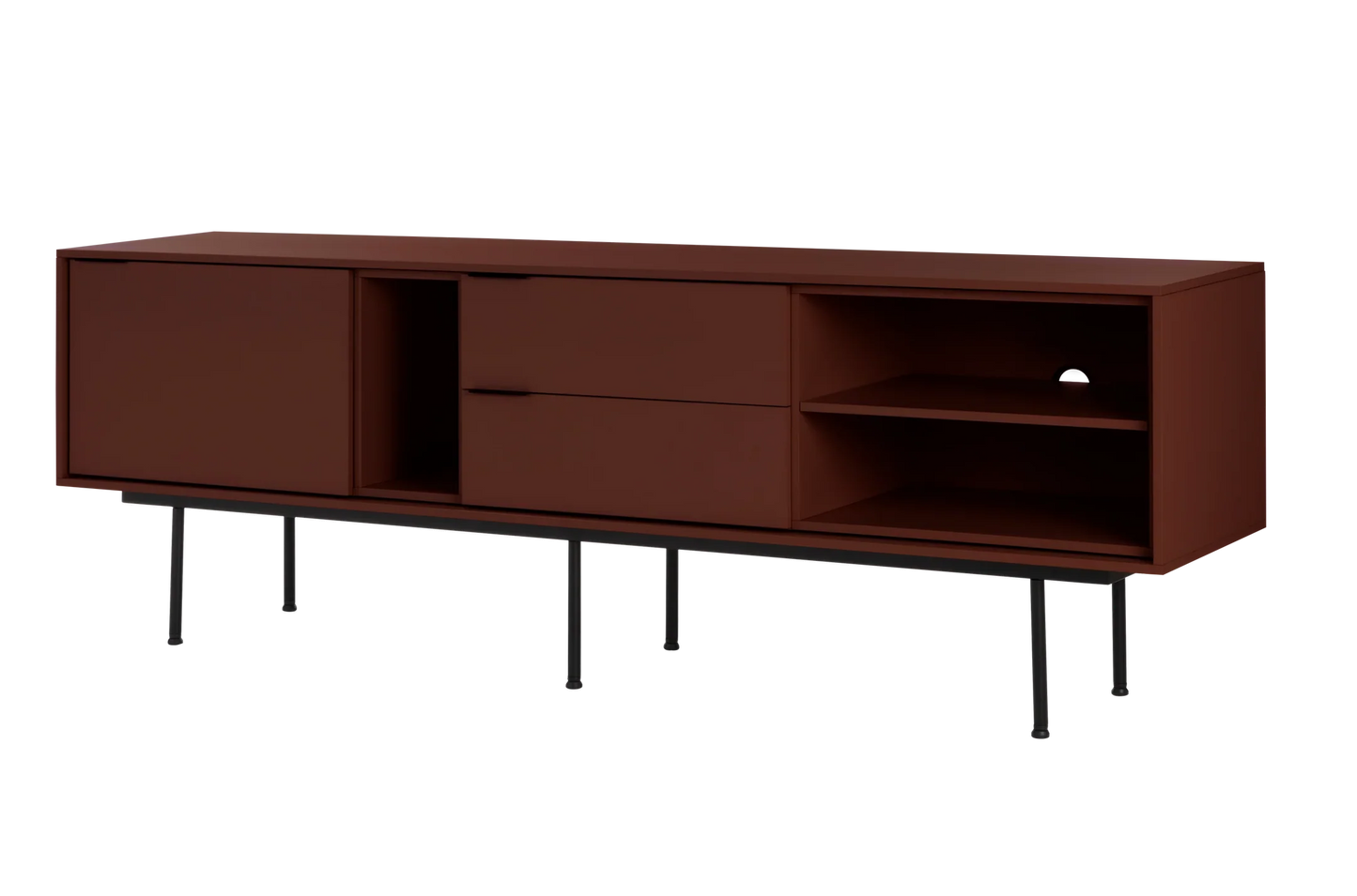 Mod TV Stand - Deep Beet Burgundy