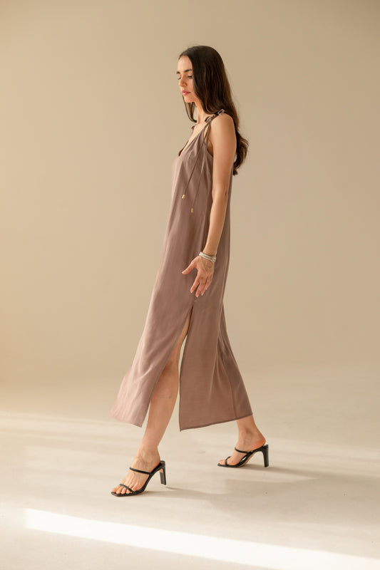 Aphrodite Maxi Dress - Light Chocolate