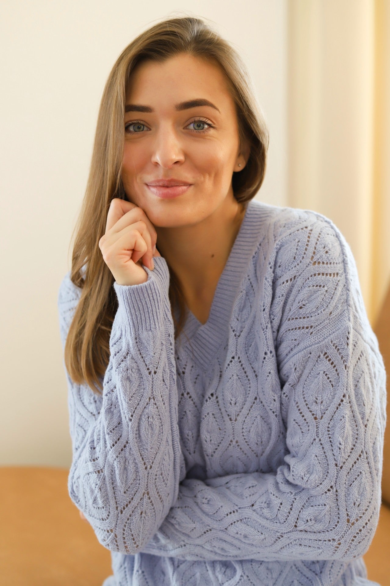 Azure Wool Sweater - Blue