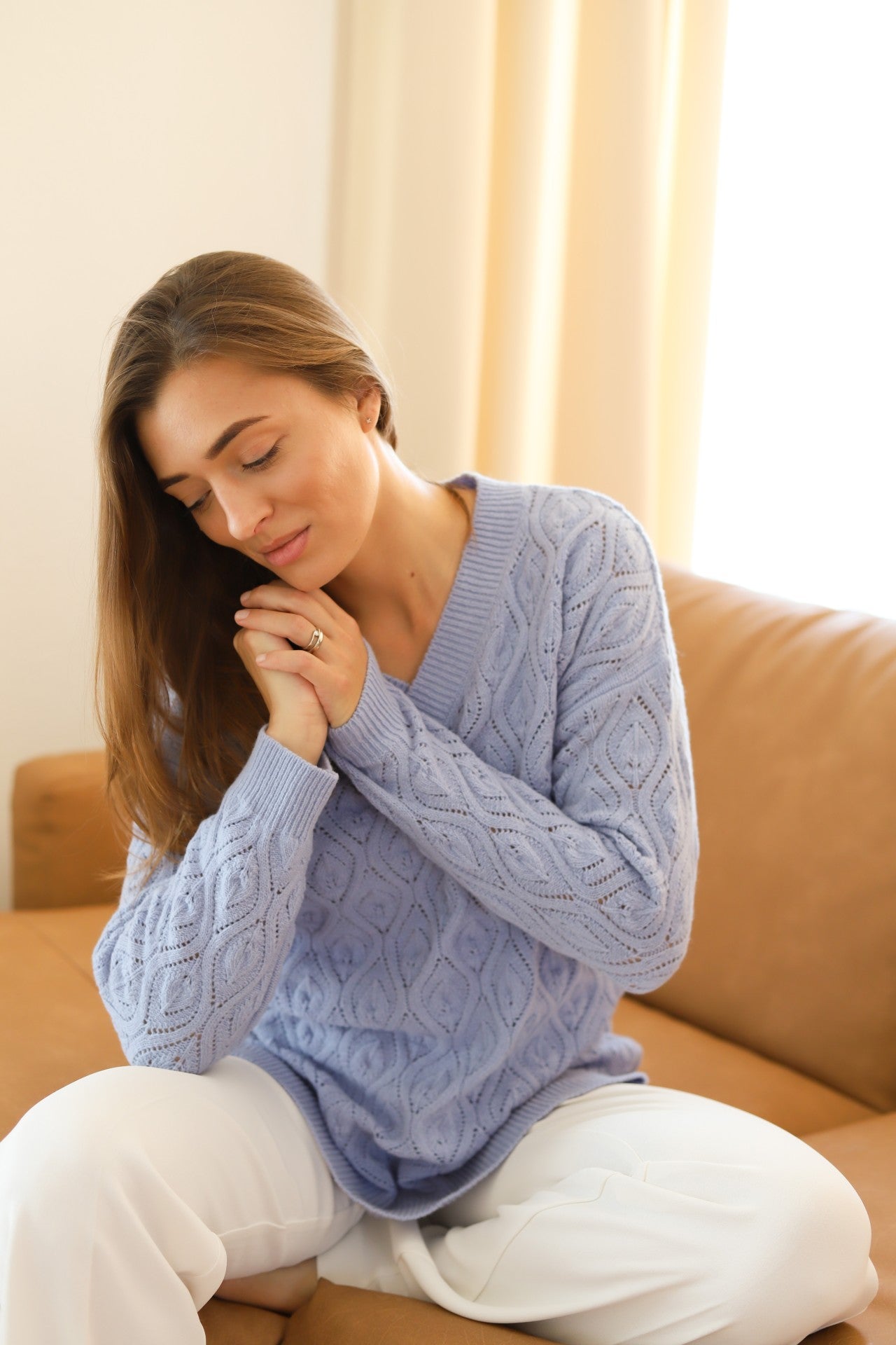 Azure Wool Sweater - Blue