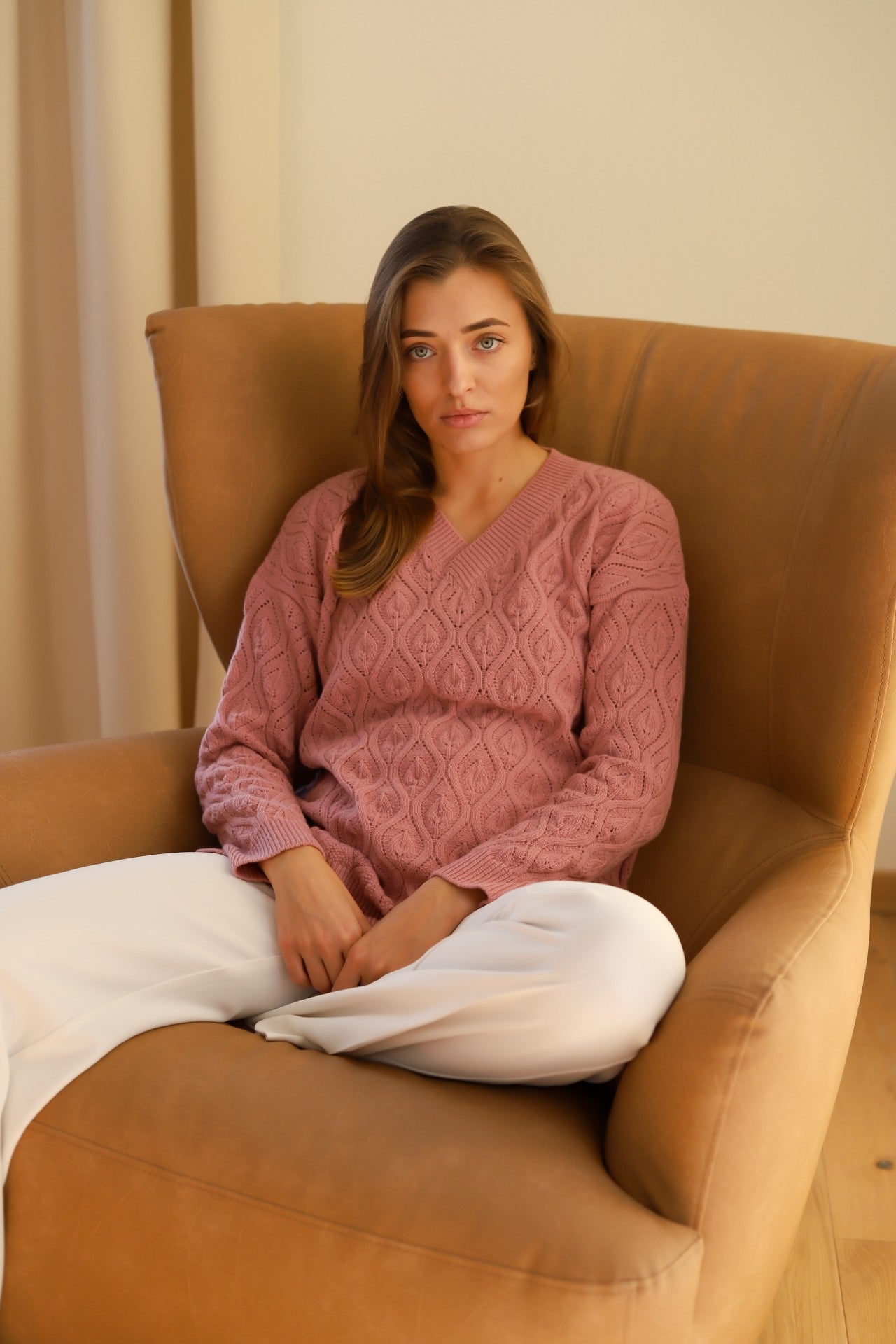 Azure Wool Sweater - Pink