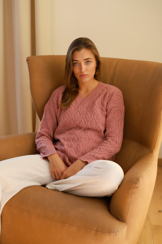Azure Wool Sweater - Pink
