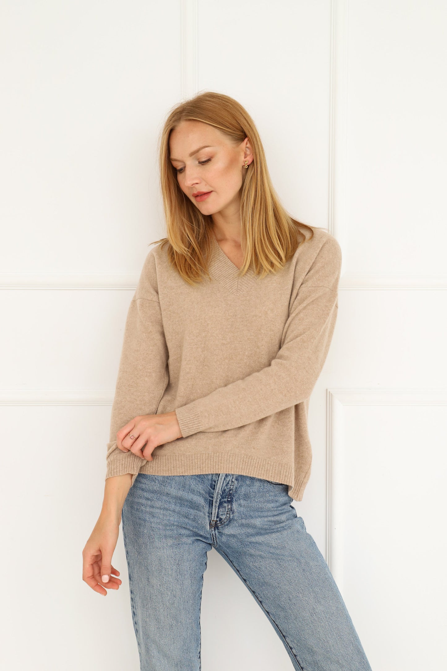 Cashmere Wool Sweater - Beige