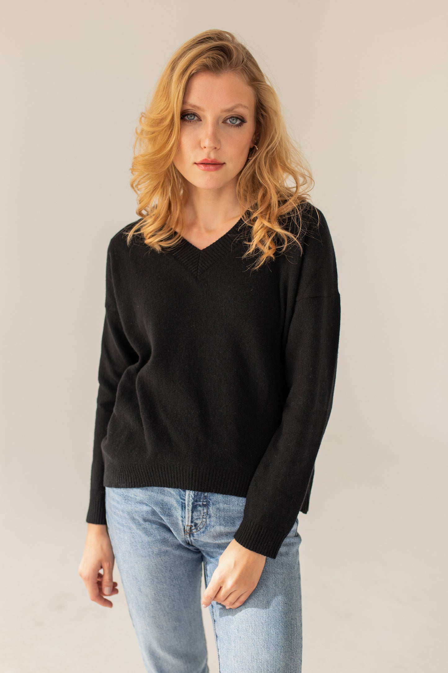 Cashmere Wool Sweater - Black