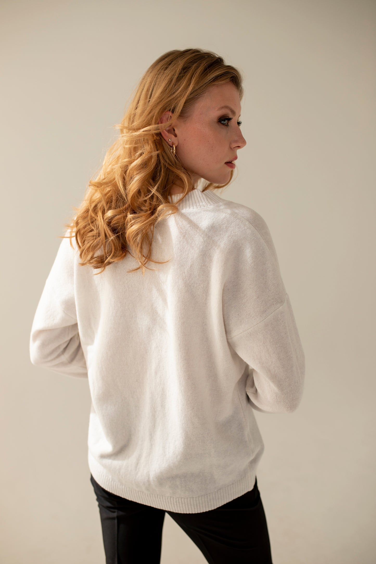 Cashmere Wool Sweater - Ecru