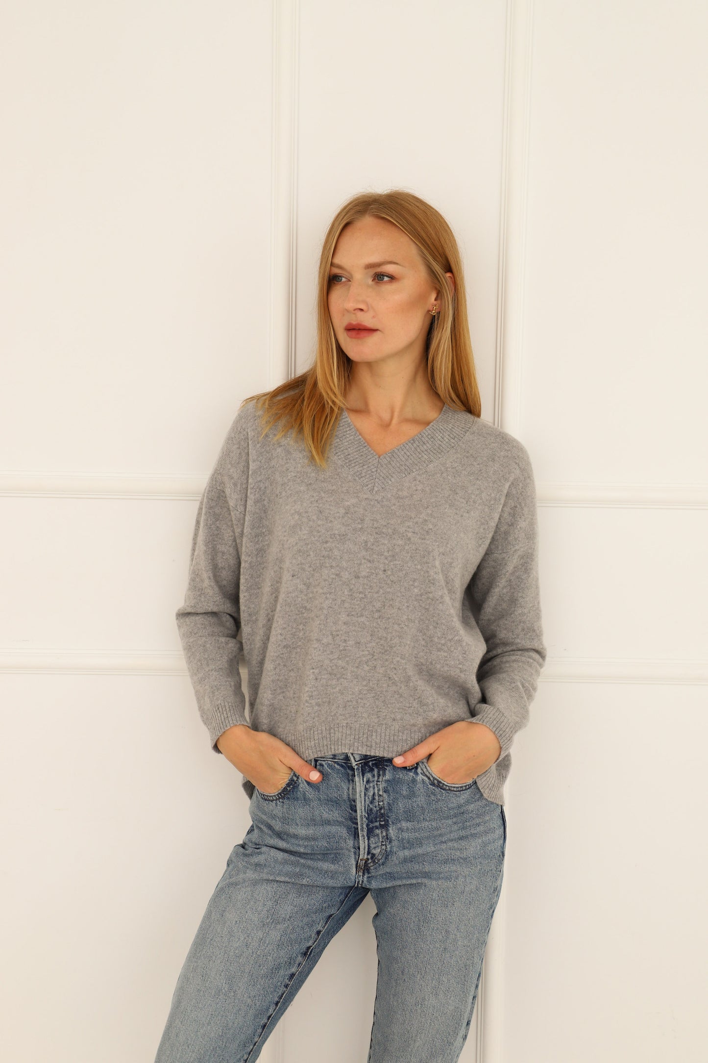 Cashmere Wool Sweater - Grey