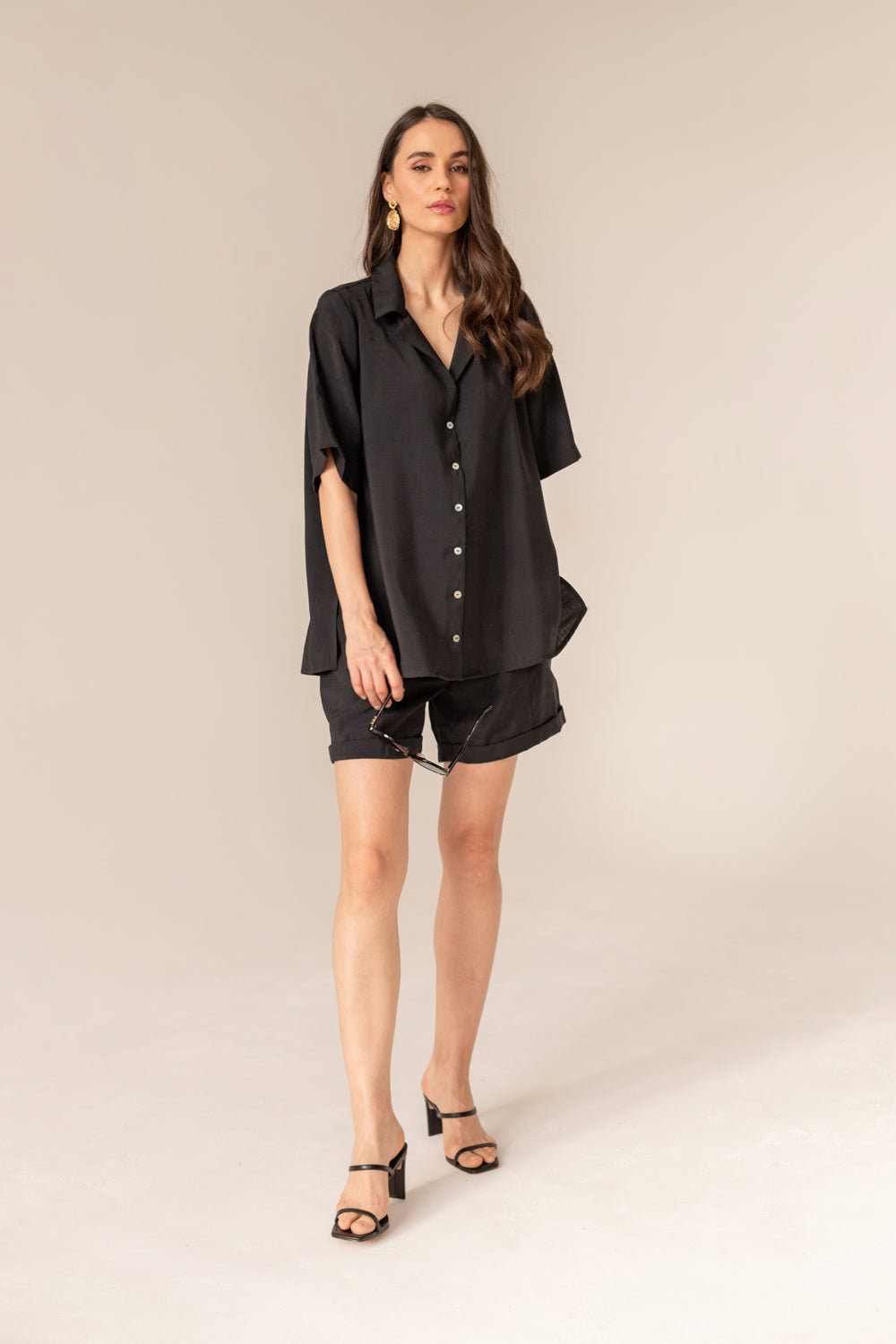 Cassis Two Piece Set - Shorts - Black