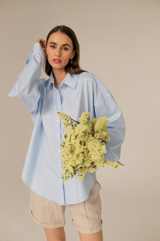 Classic Oversized Shirt - Blue
