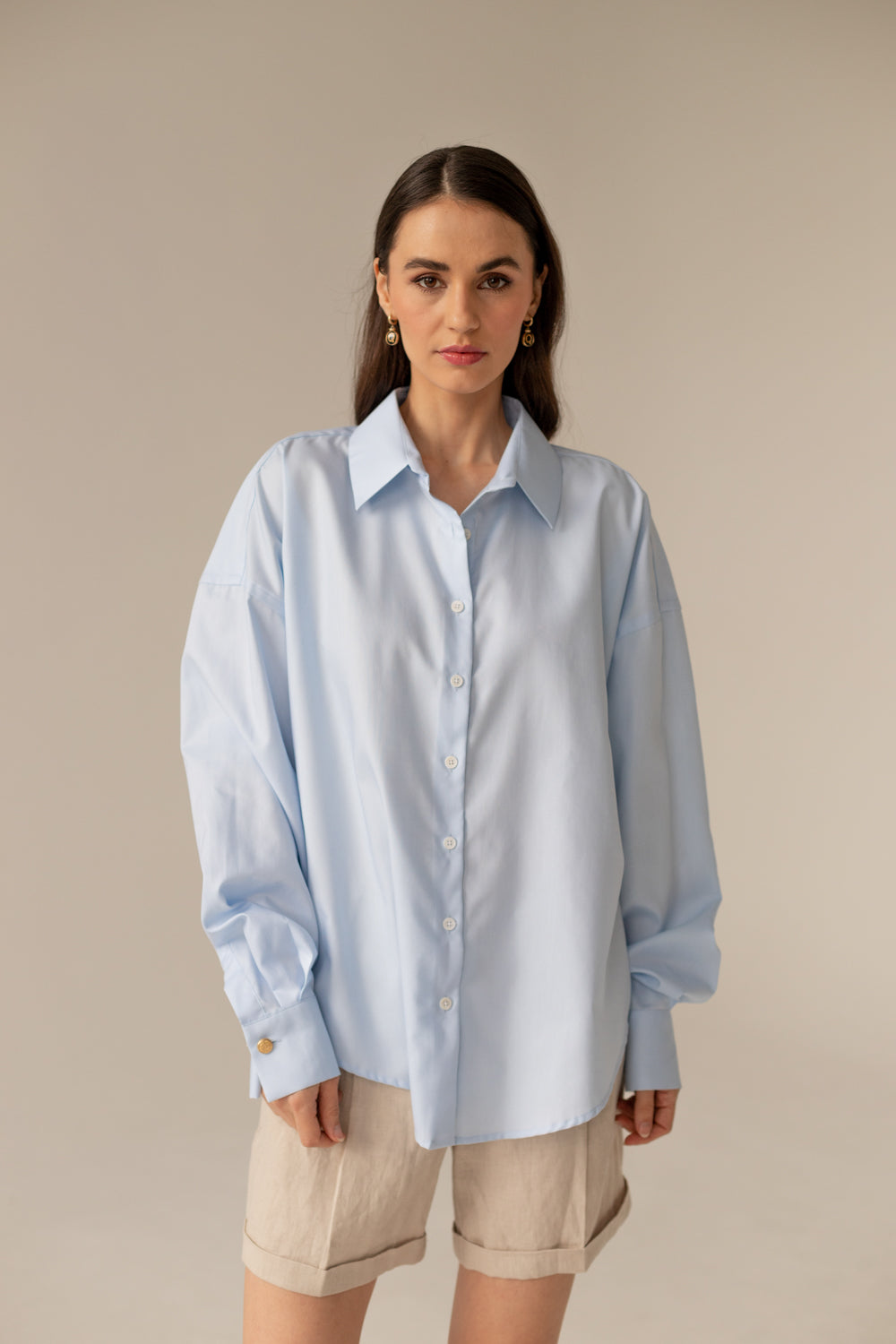 Classic Oversized Shirt - Blue
