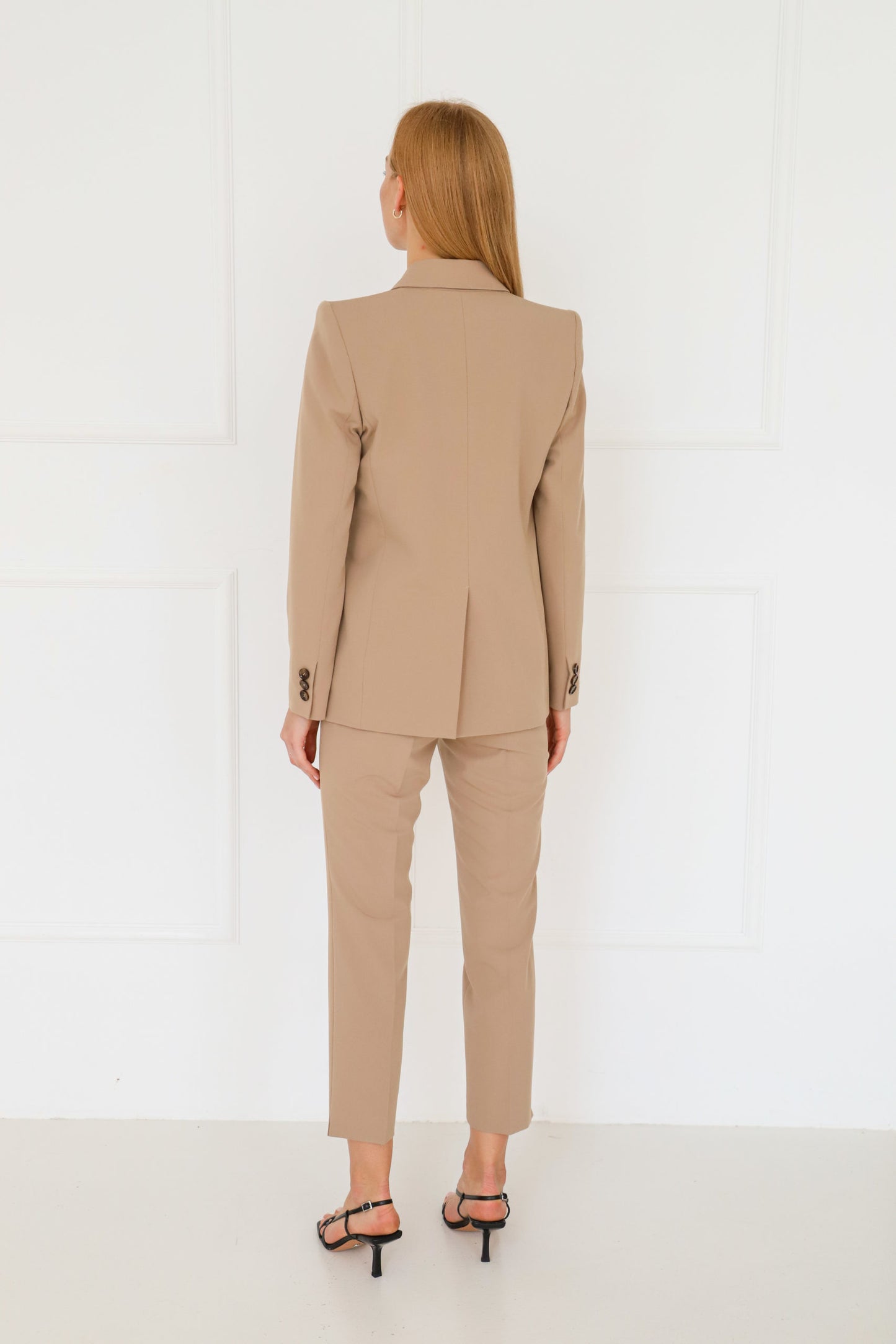 Double-Breasted Blazer - Beige