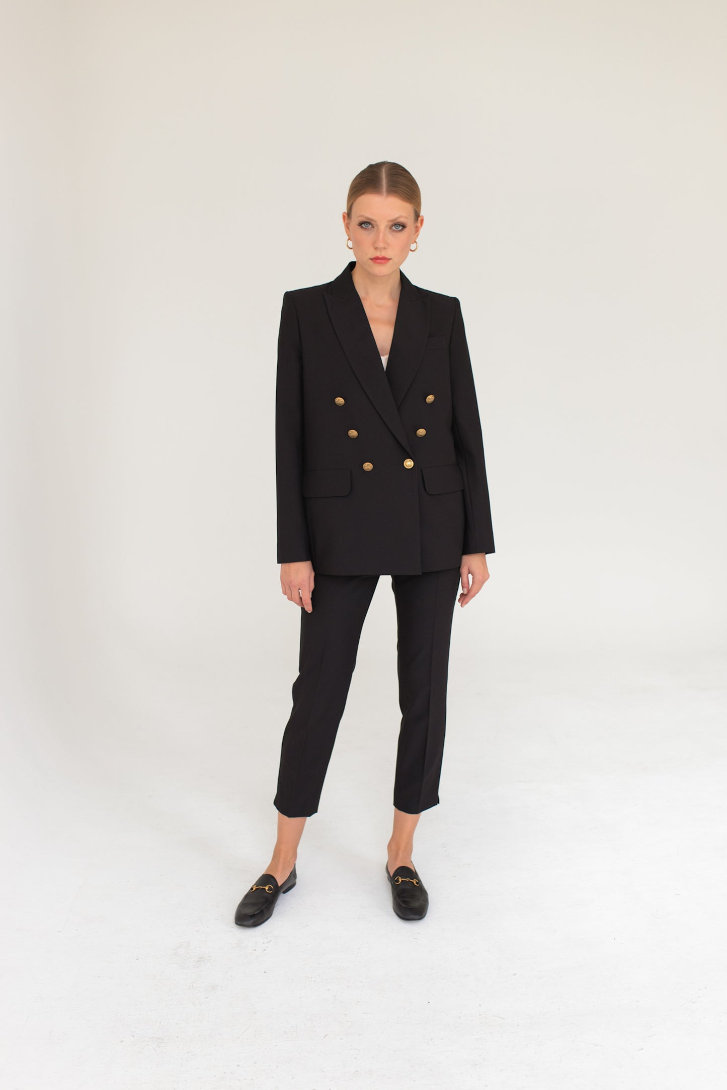 Double-Breasted Blazer - Black