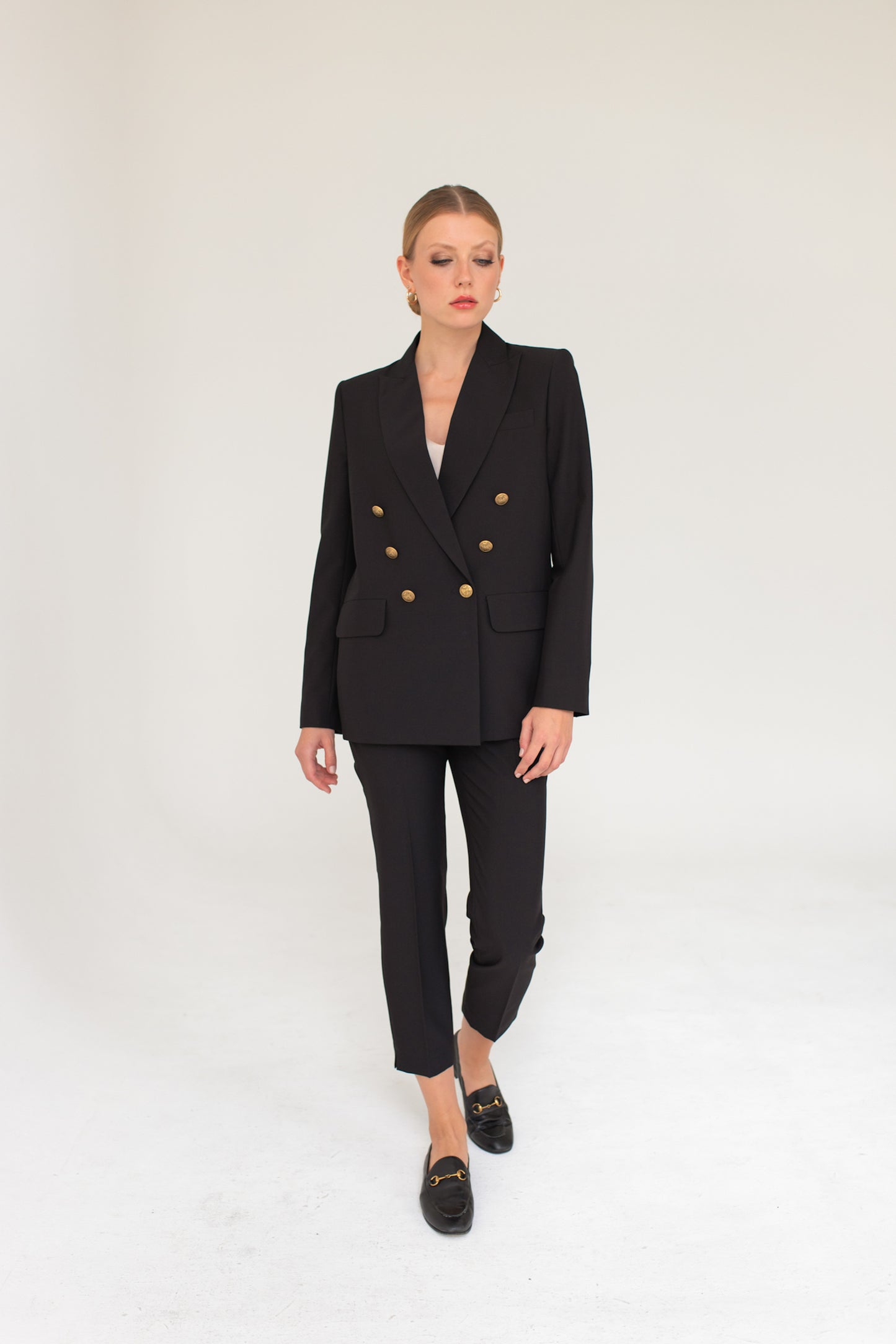 Double-Breasted Blazer - Black