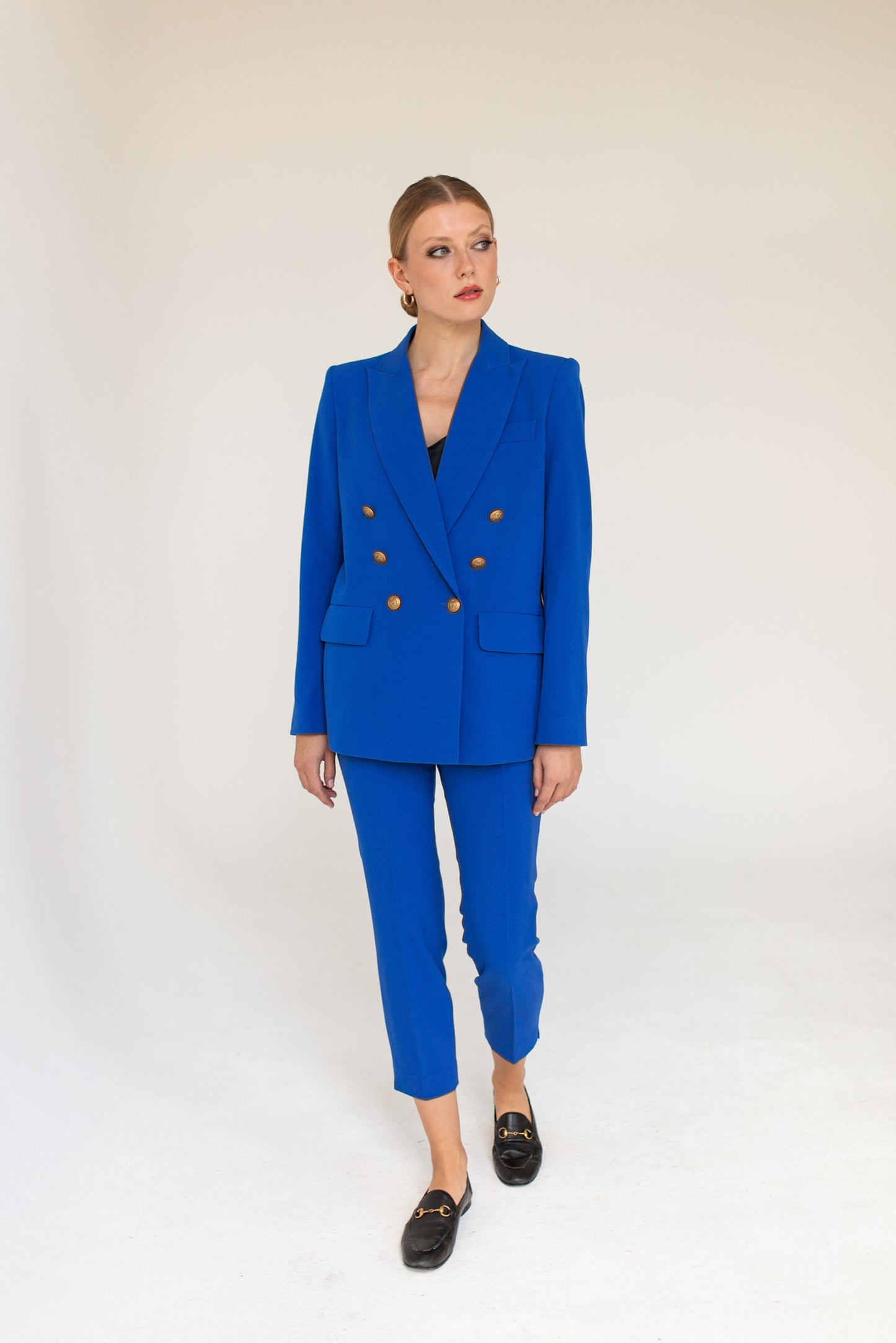 Double-Breasted Blazer - Sapphire