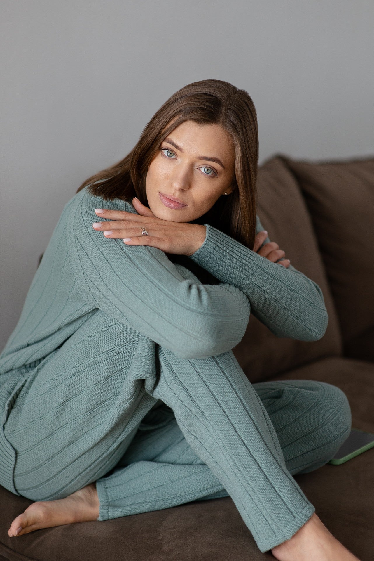 Elegant Wool Suit - Green