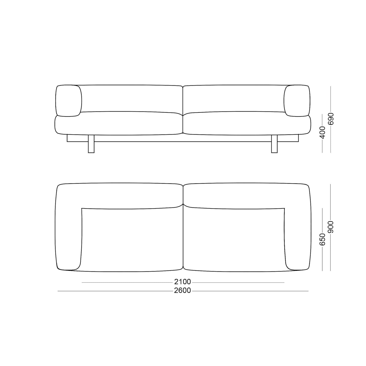 Alchemist 3-Seater Sofa - Recycled Wool - Decoma Granola