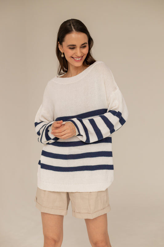 Honfleur Cashmere Sweater - Striped