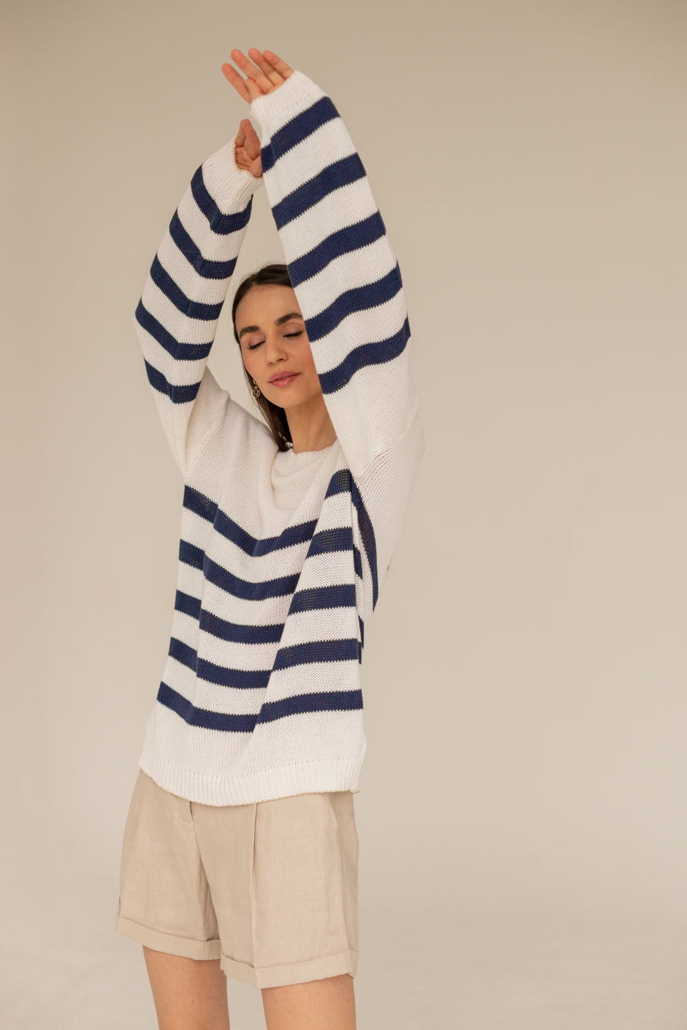 Honfleur Cashmere Sweater - Striped