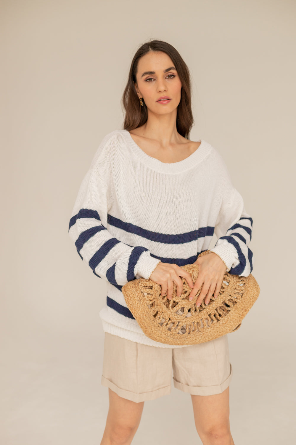 Honfleur Cashmere Sweater - Striped