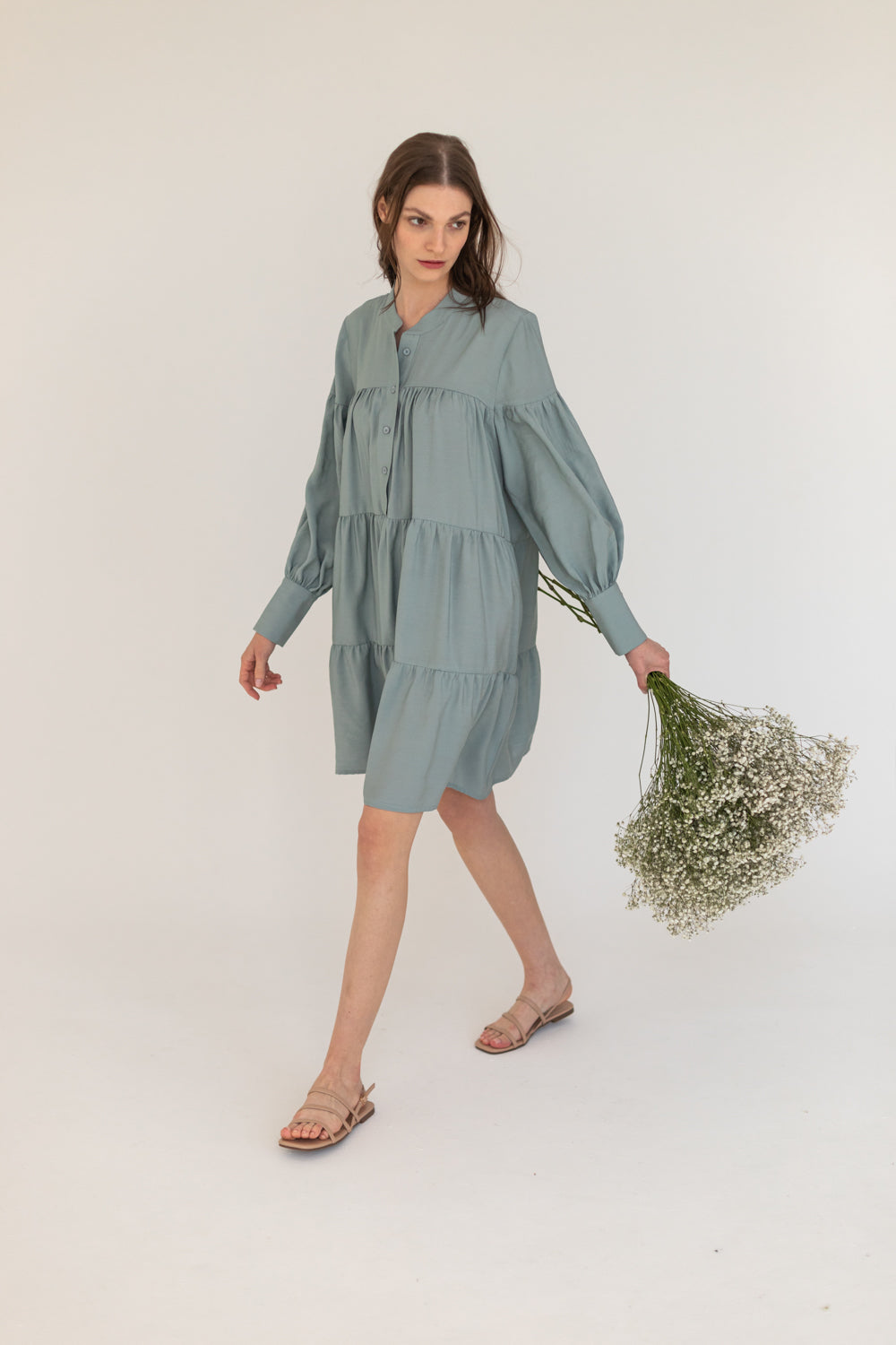 Idylle Ecru Dress - Pale Sea