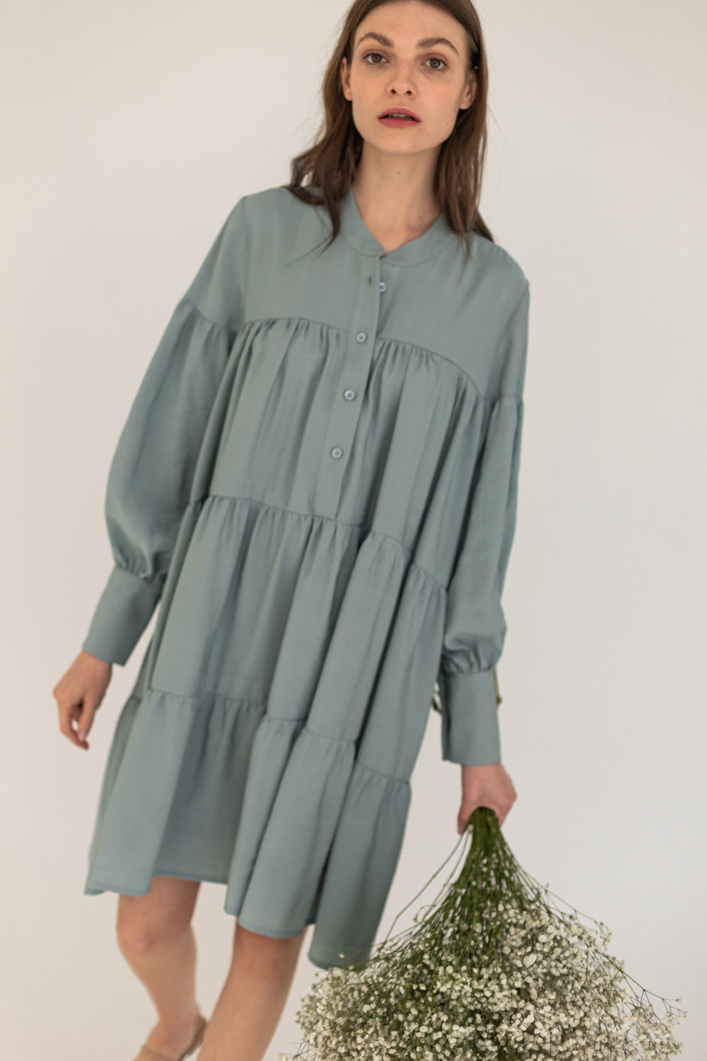 Idylle Ecru Dress - Pale Sea