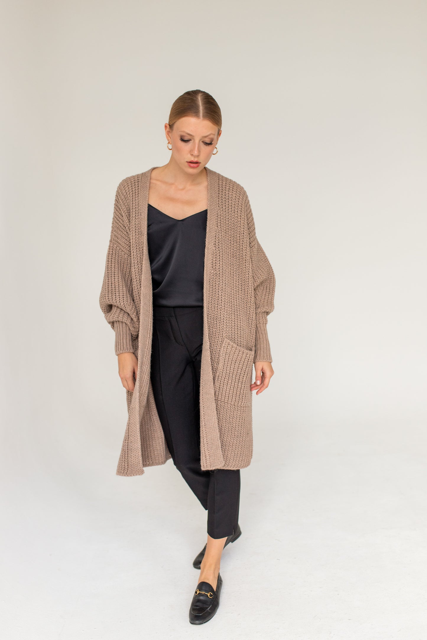 Merino Wool Cardigan - Beige