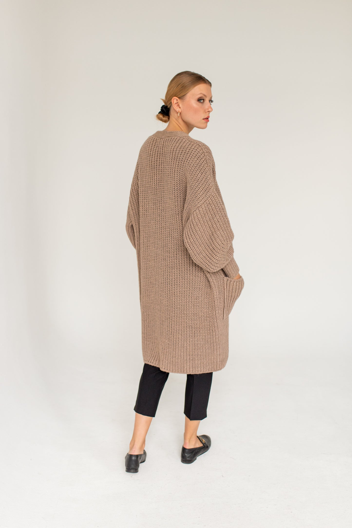 Merino Wool Cardigan - Beige