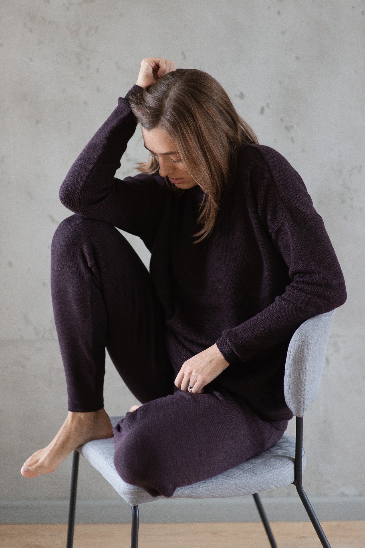 Merino Wool Suit - Bordeaux