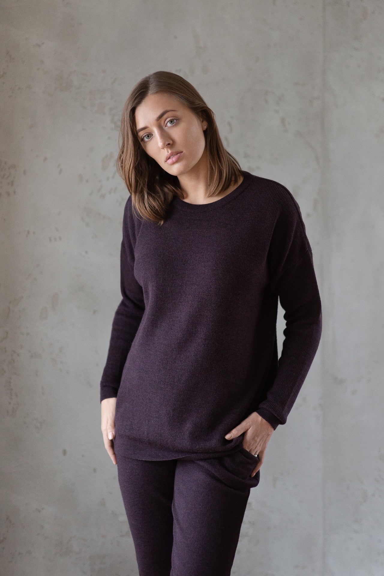 Merino Wool Suit - Bordeaux