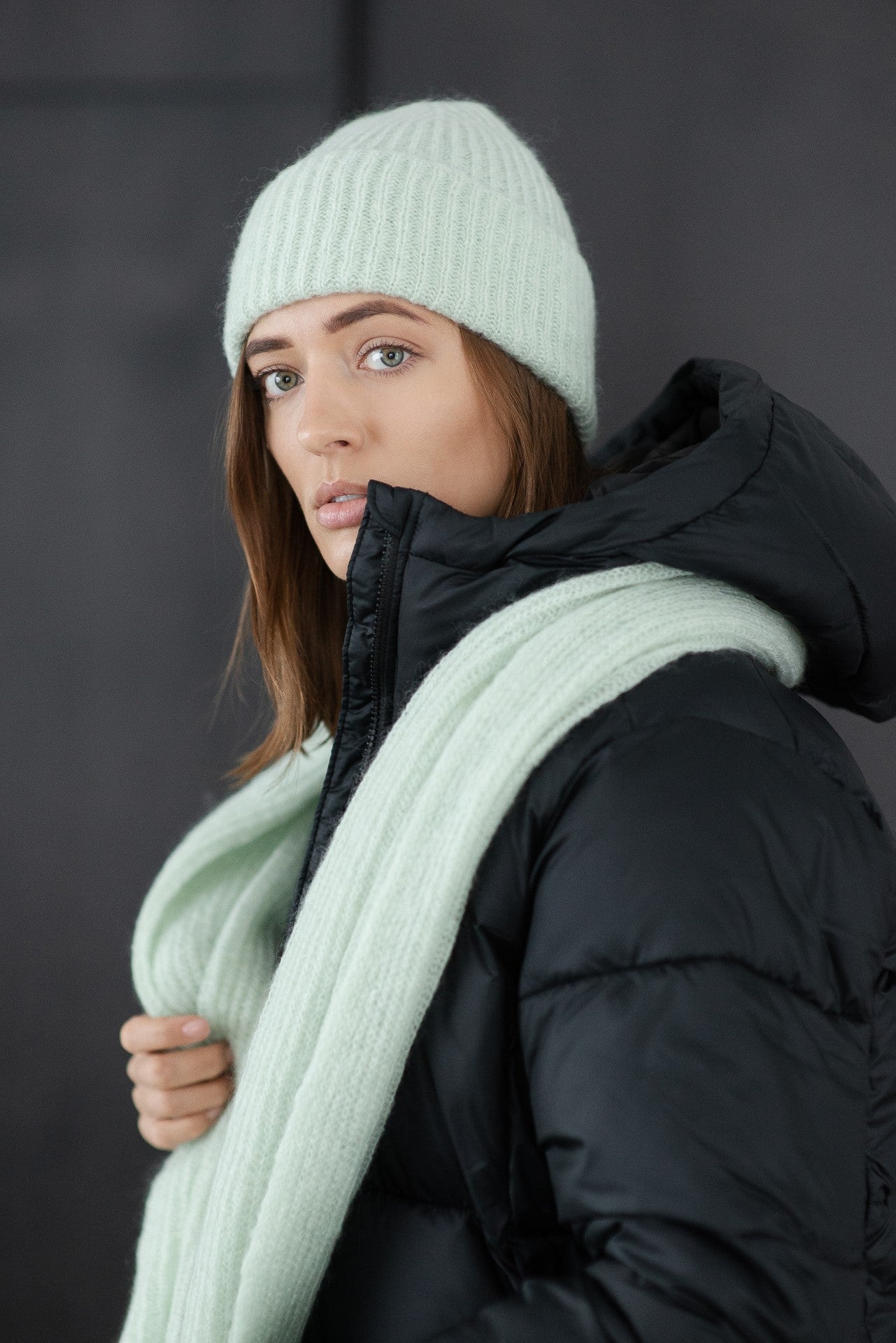 Mohair Wool Set Light Green