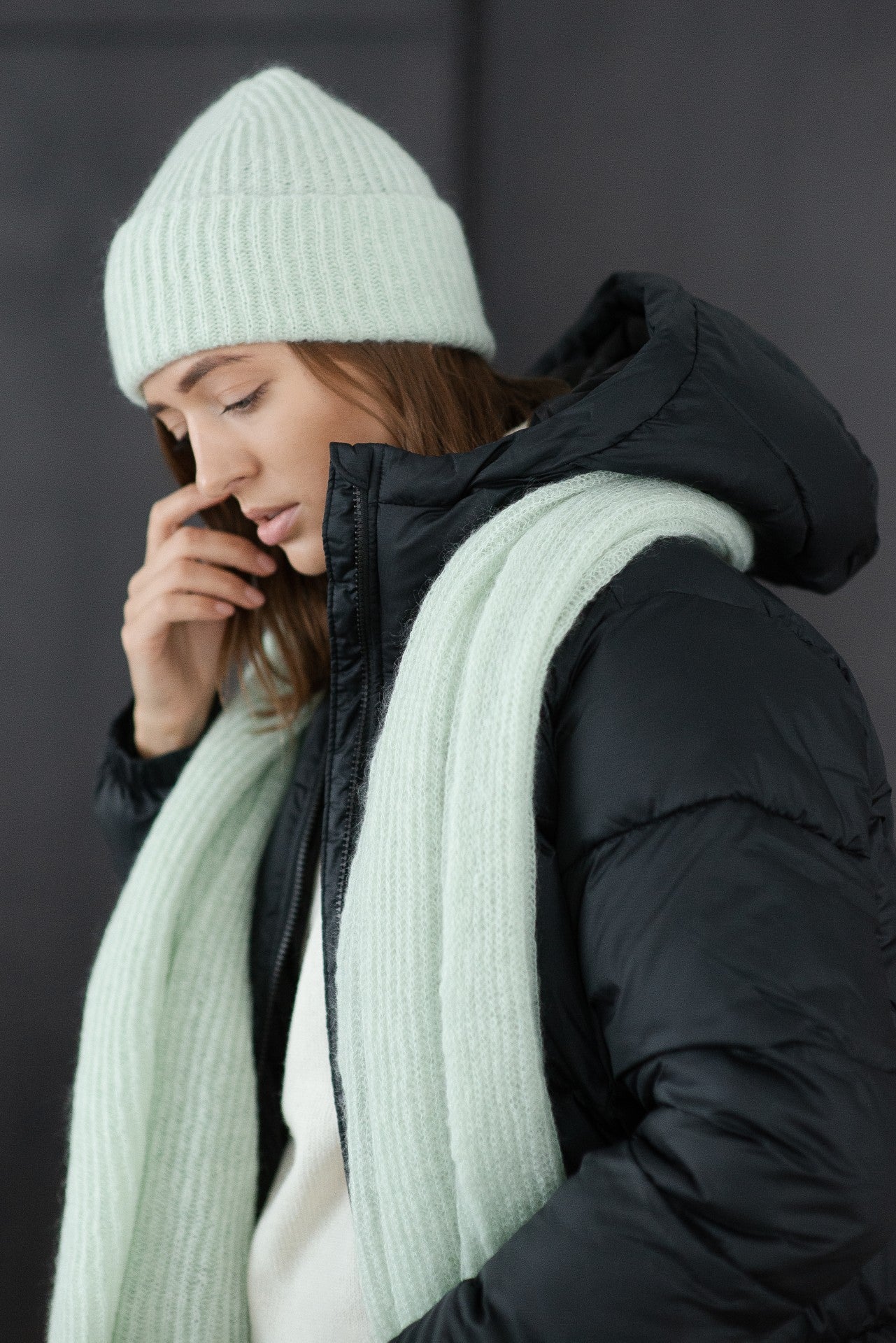 Mohair Wool Set Light Green
