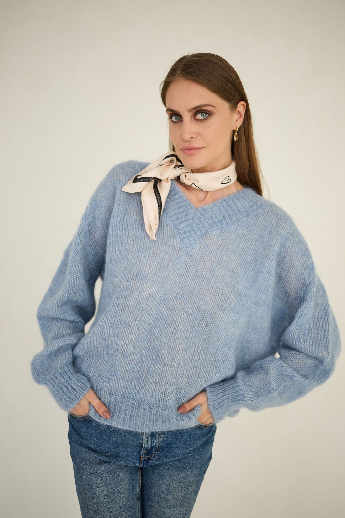 Mohair Wool Sweater - Blue