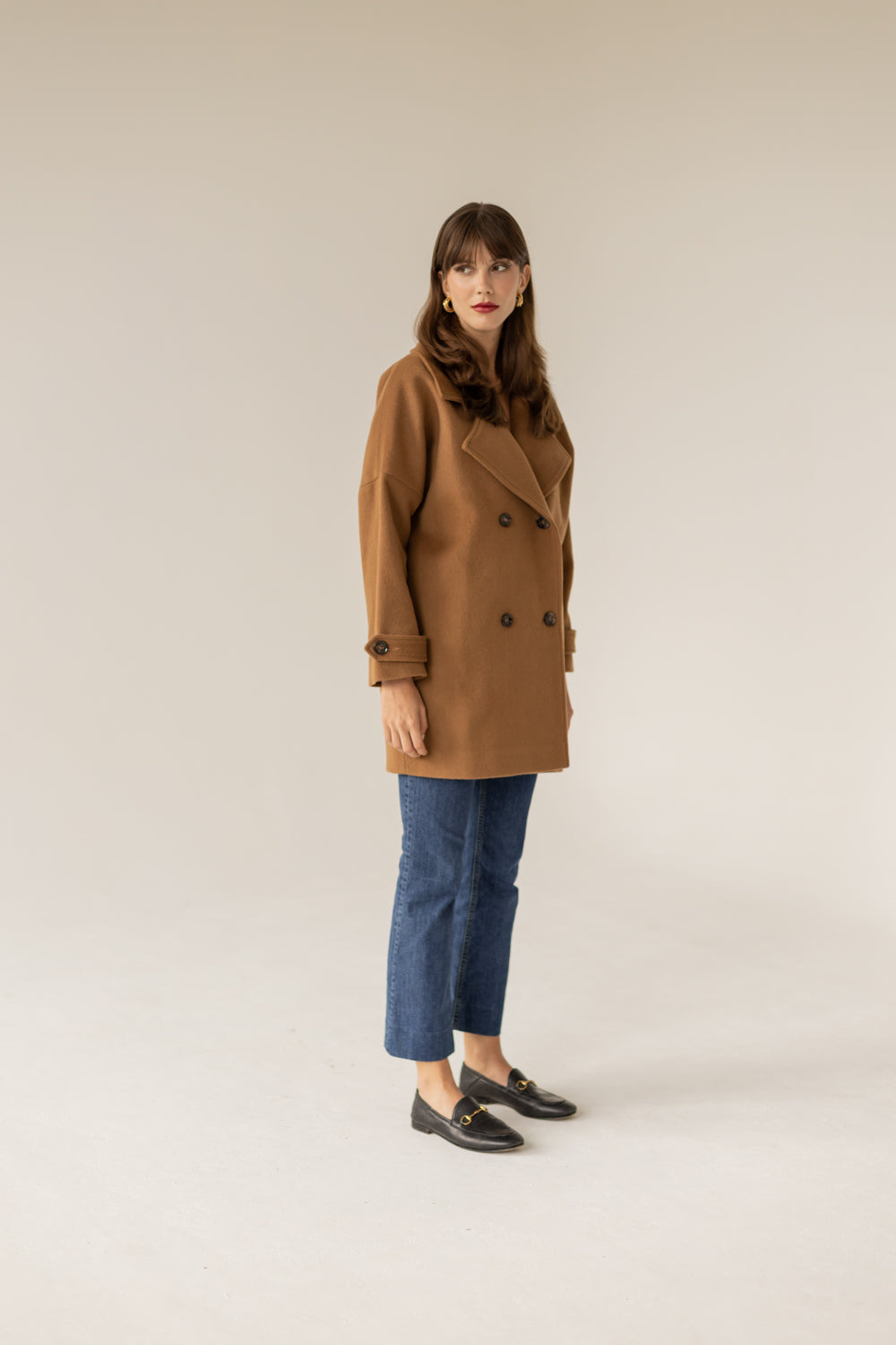 Nadine Cashmere Wool Coat - Caramel