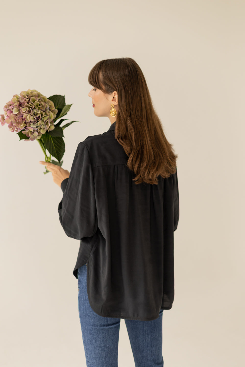Noel Oversized Shirt - Black
