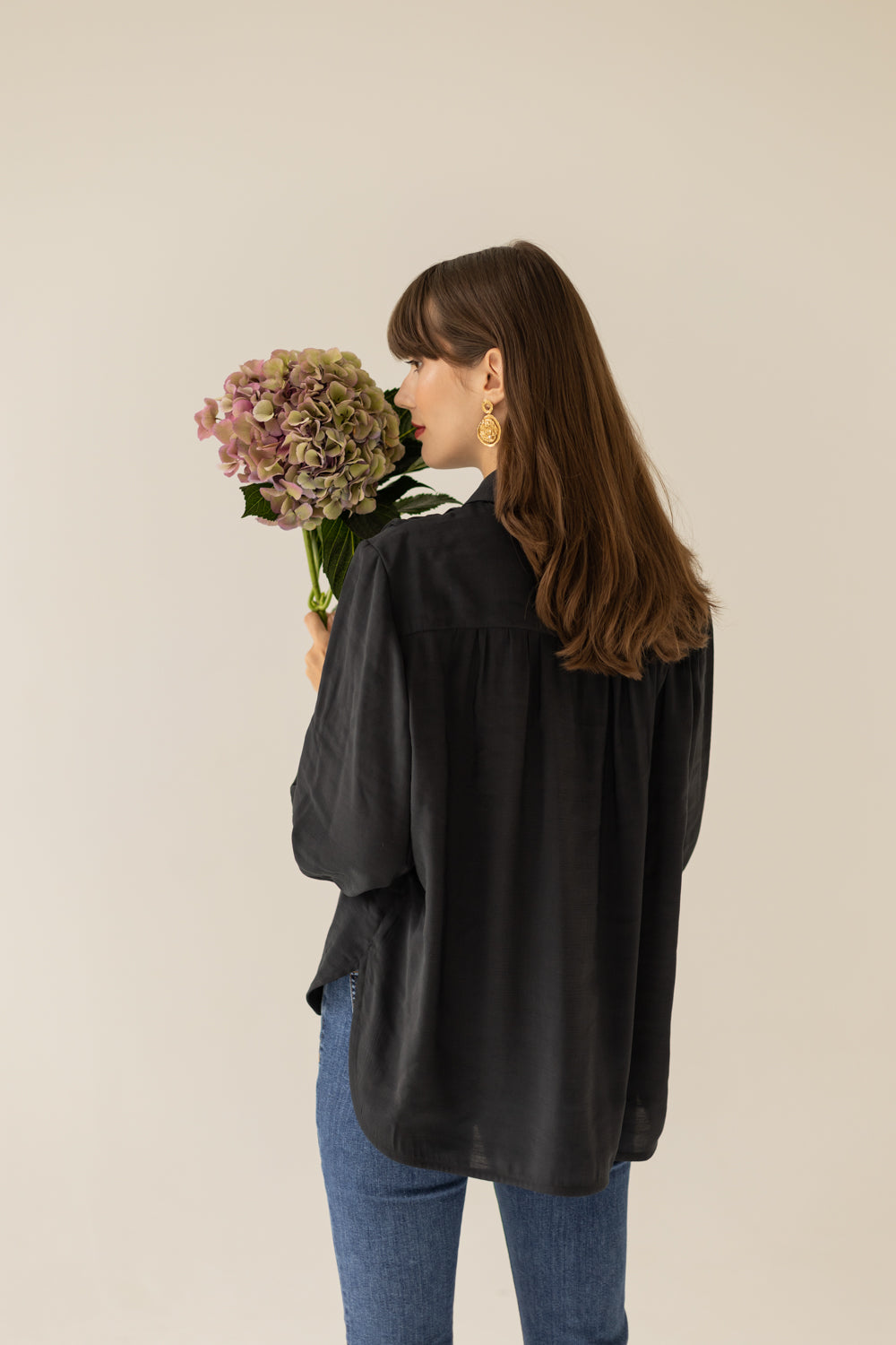 Noel Oversized Shirt - Black