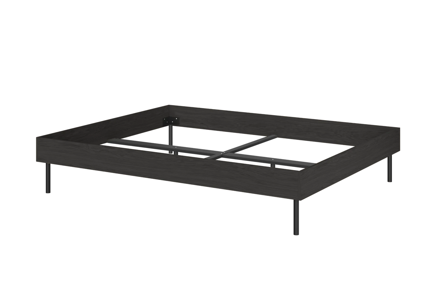 Streiko Oak Bed - Black