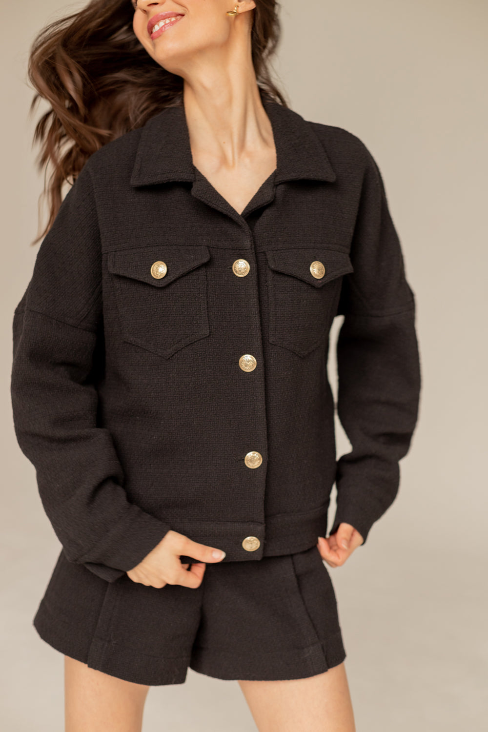 Tweed Jacket - Black
