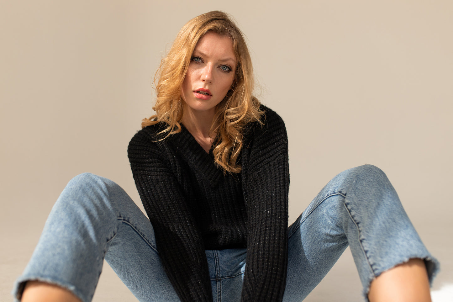 Victoria Merino Wool Sweater - Black