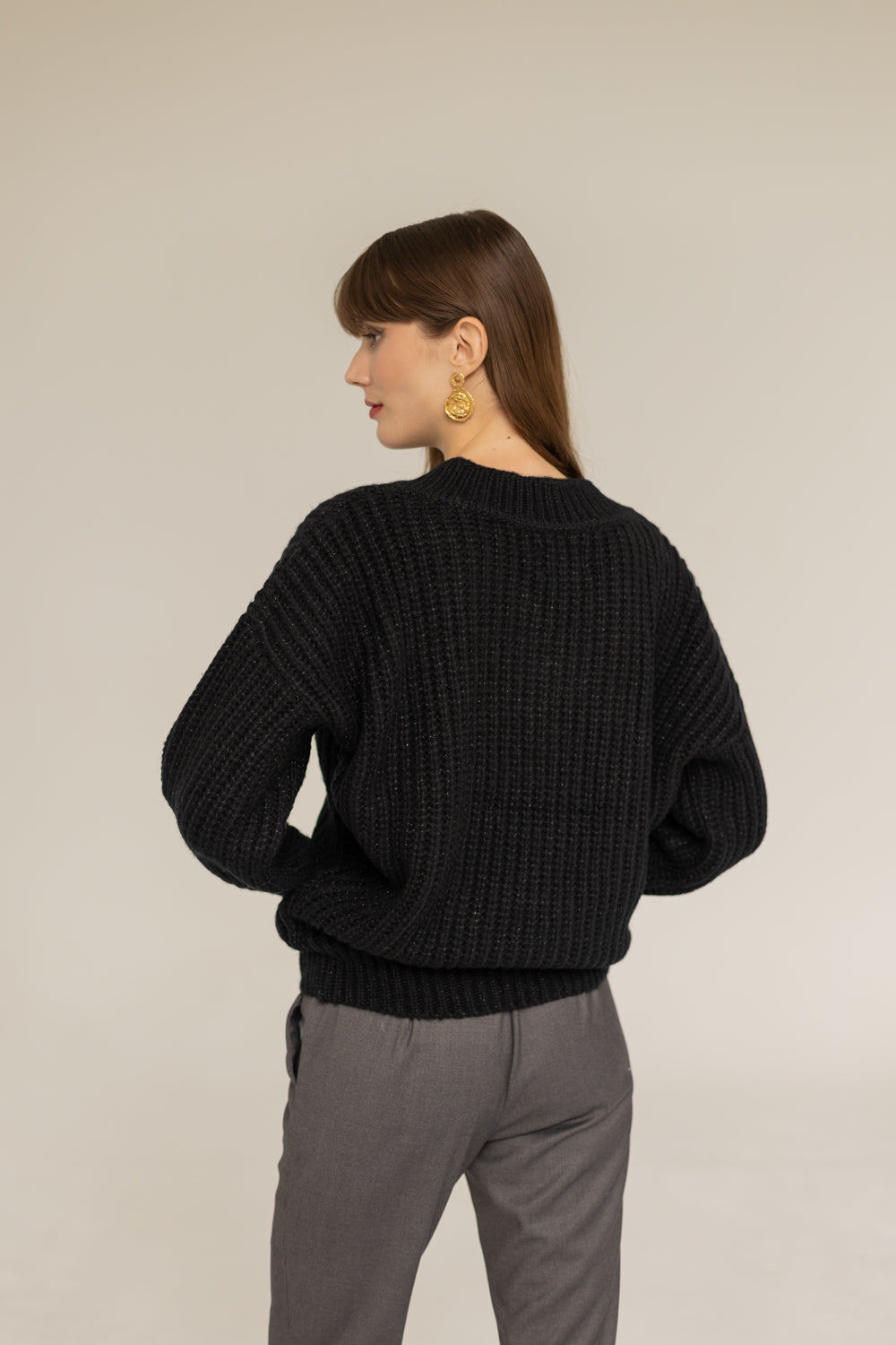 Victoria Merino Wool Sweater - Black