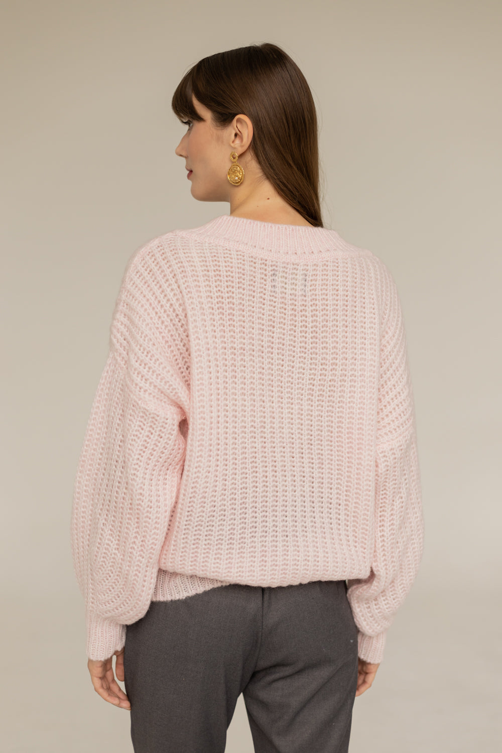 Victoria Merino Wool Sweater - Powder Pink