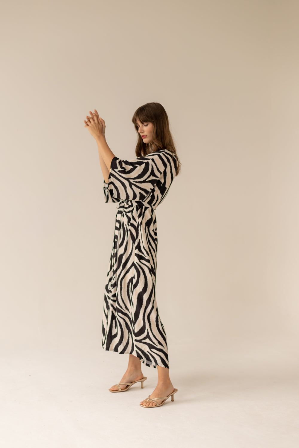 Zebra Maxi Pareo Dress - Print