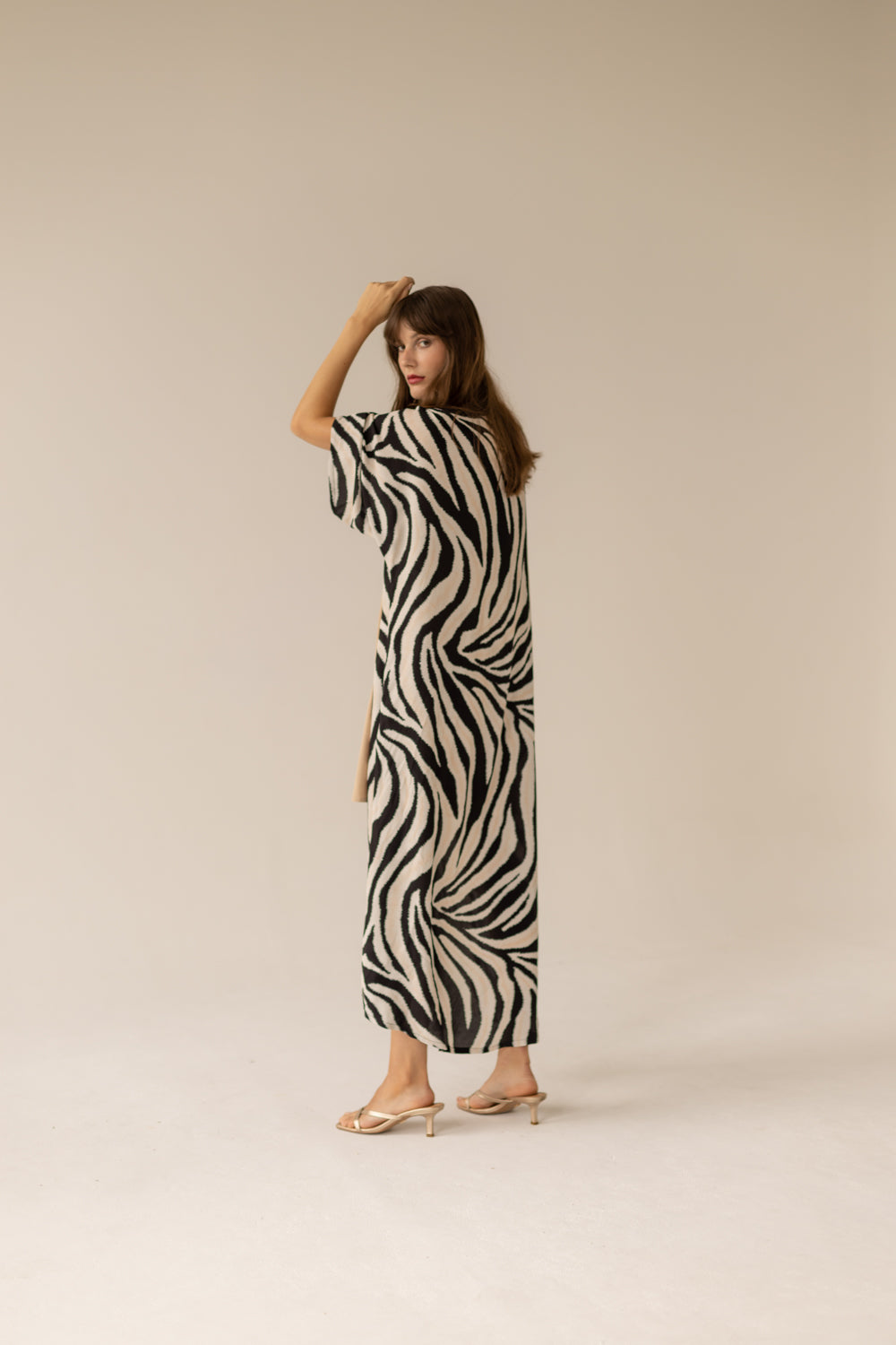Zebra Maxi Pareo Dress - Print