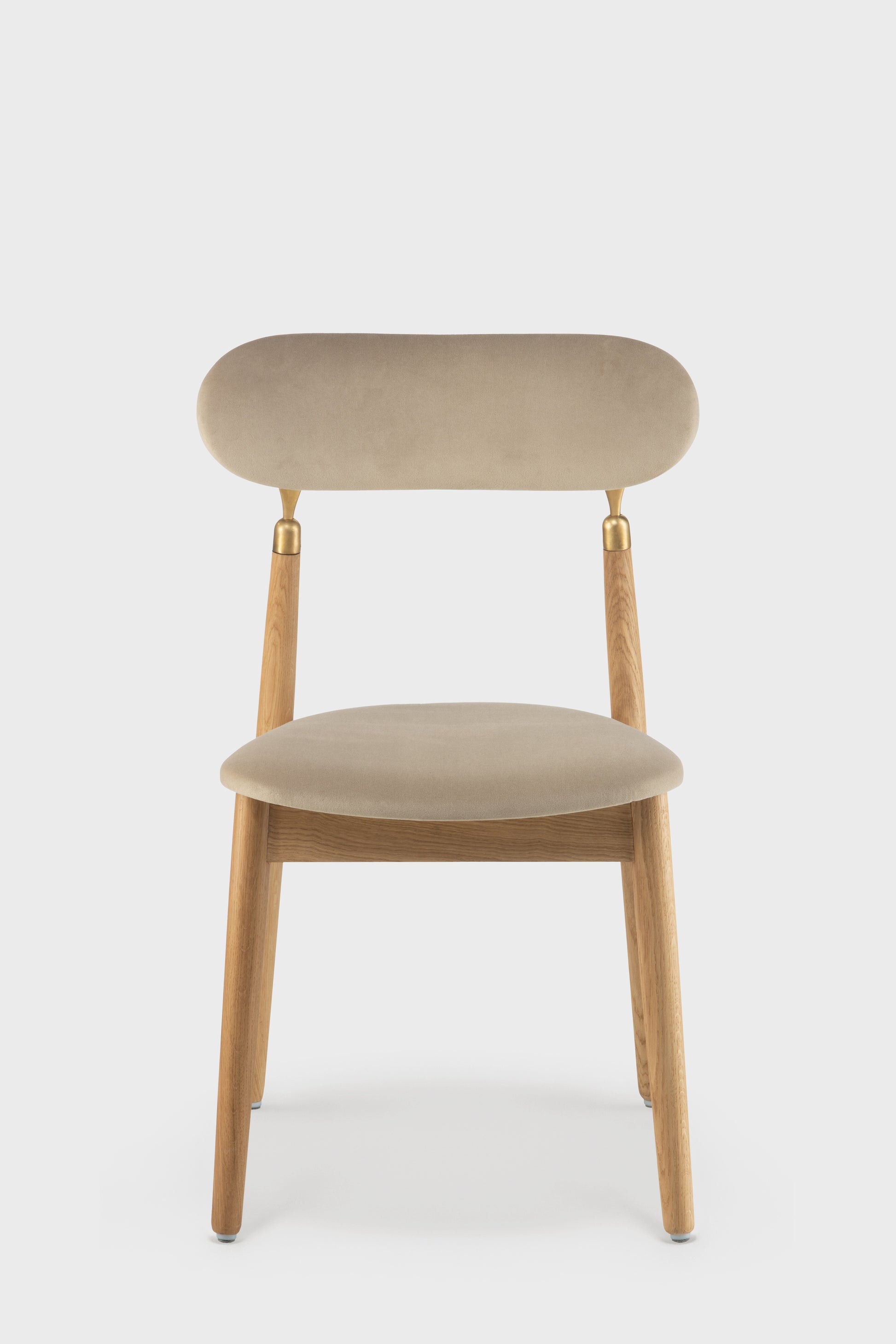 oak kitchen & dining room beige velour chair