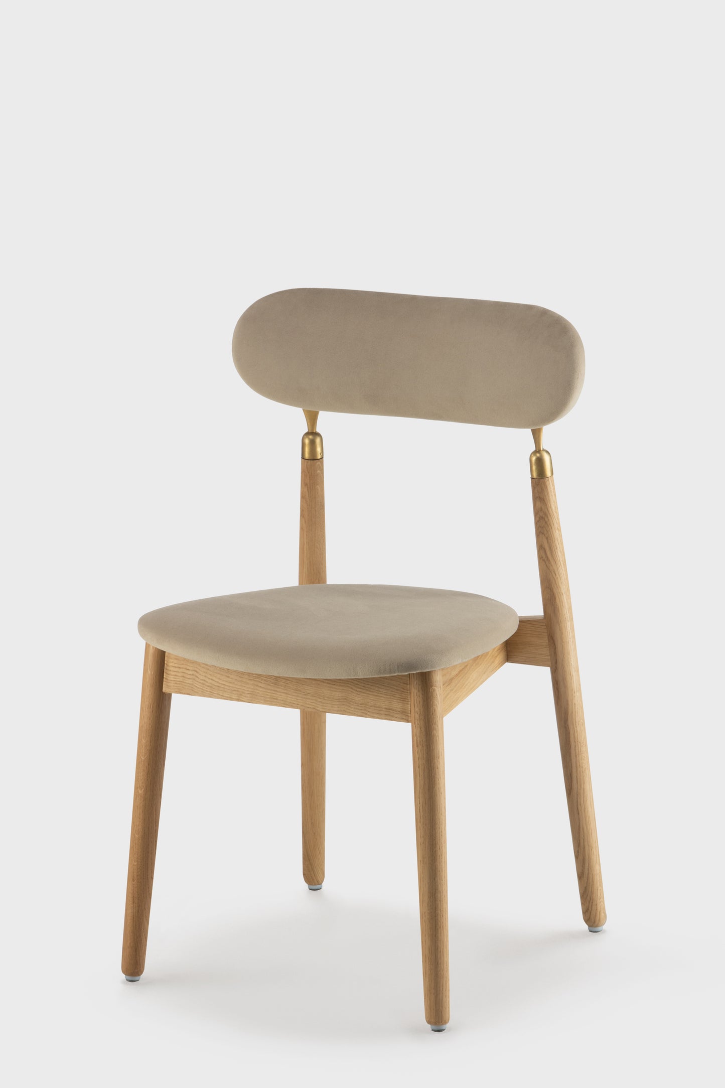 oak kitchen & dining room beige velour chair