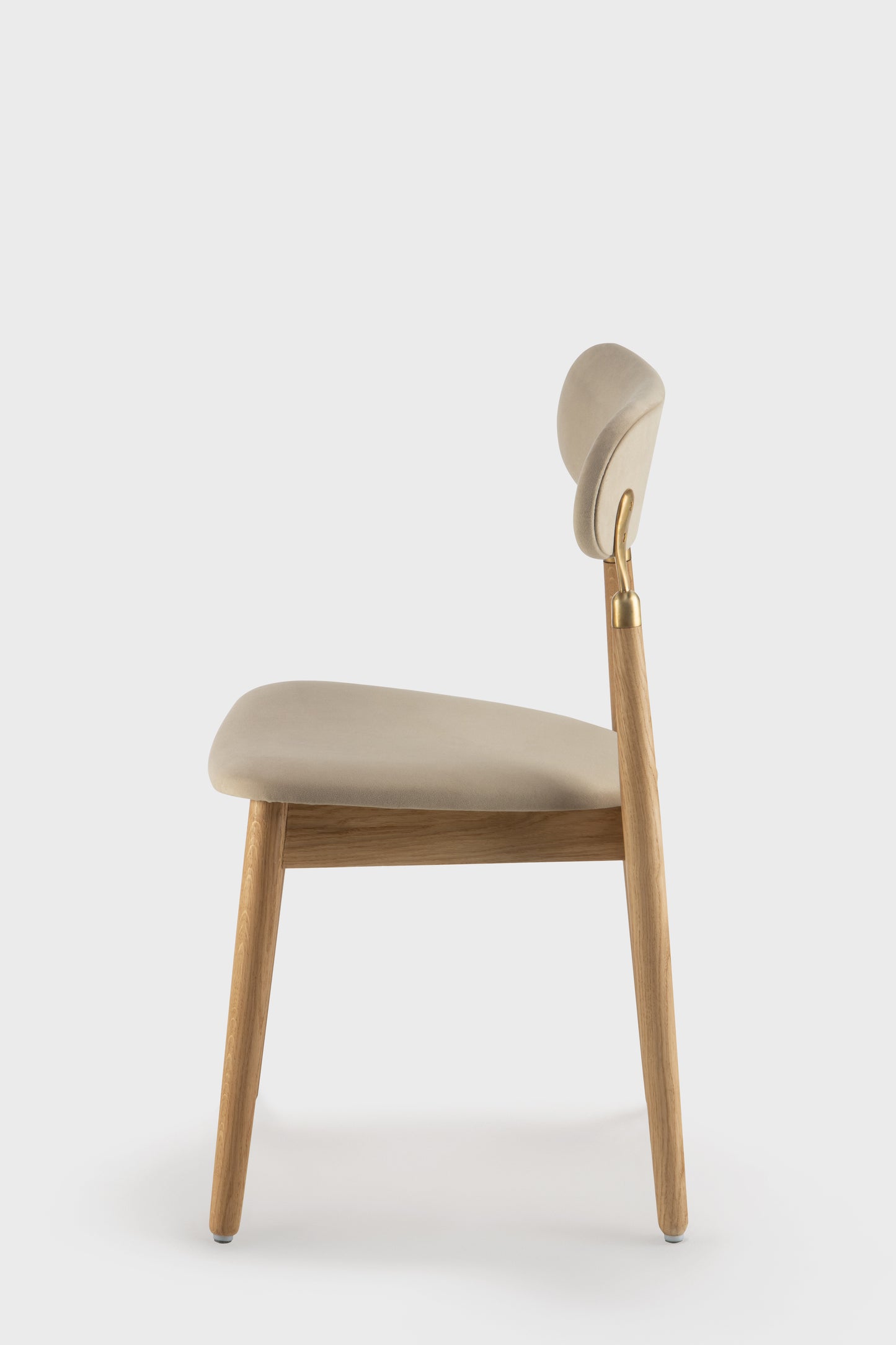 oak kitchen & dining room beige velour chair