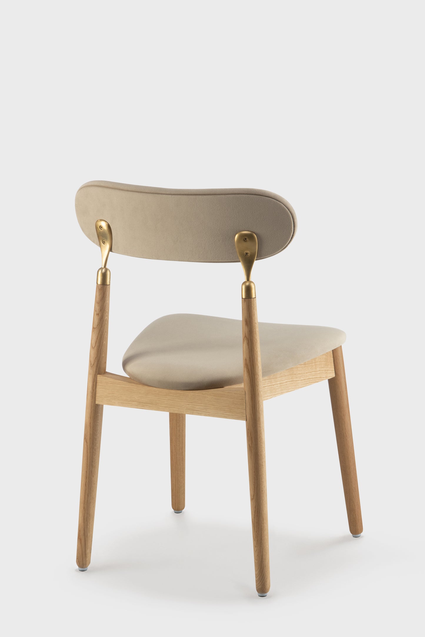 oak kitchen & dining room beige velour chair
