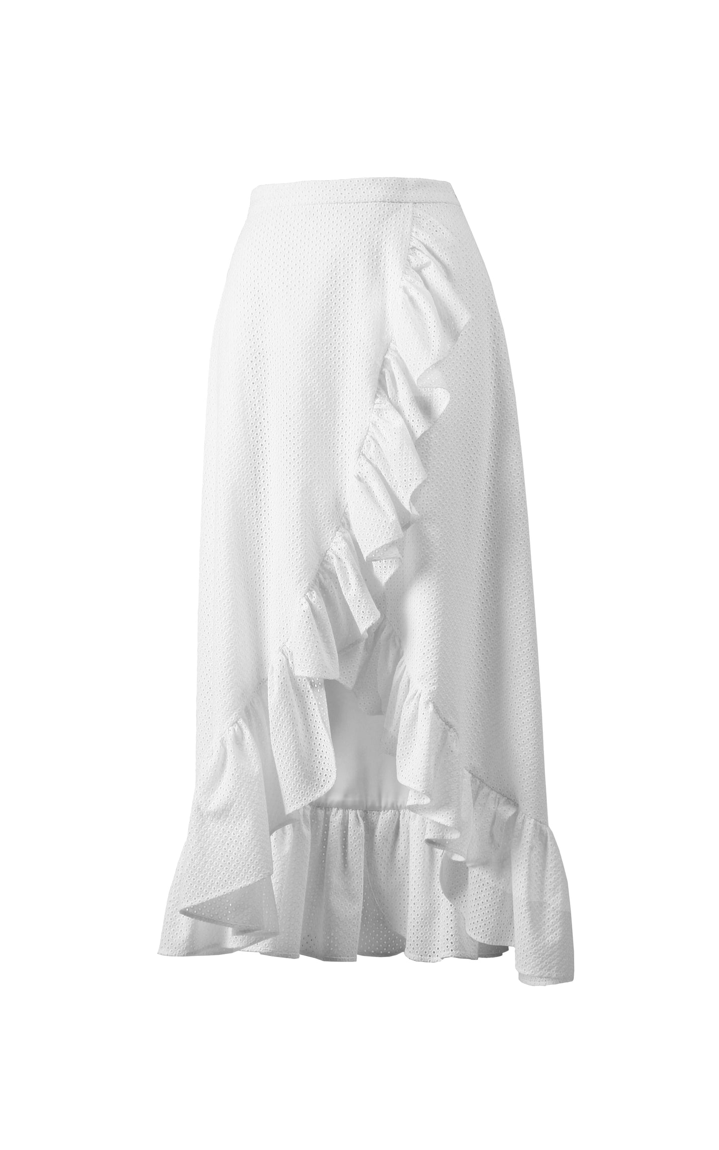 Dot-Cut-Out-Lace Skirt
