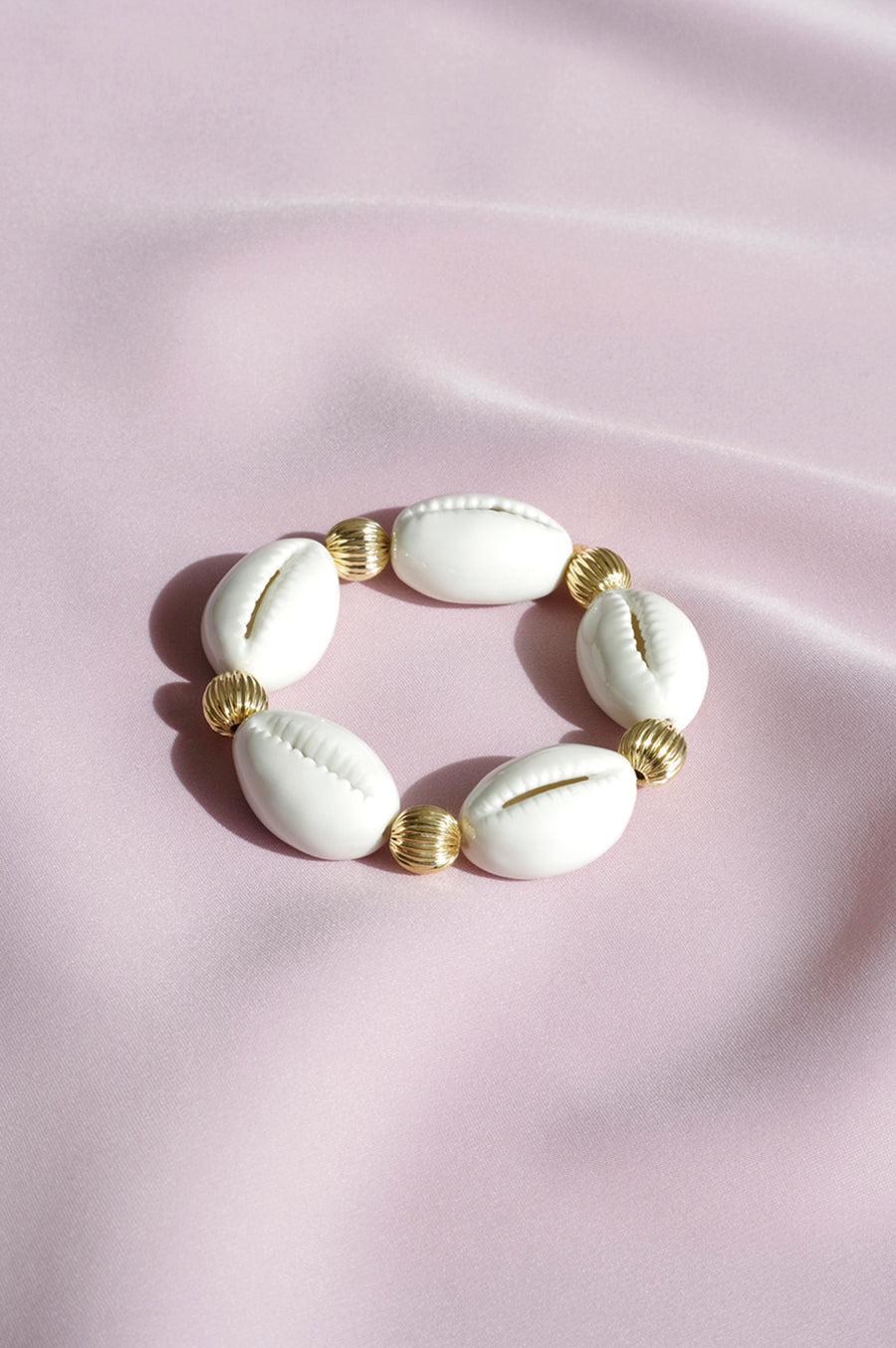 Porcelain Cowrie Shell Stretch Bracelet