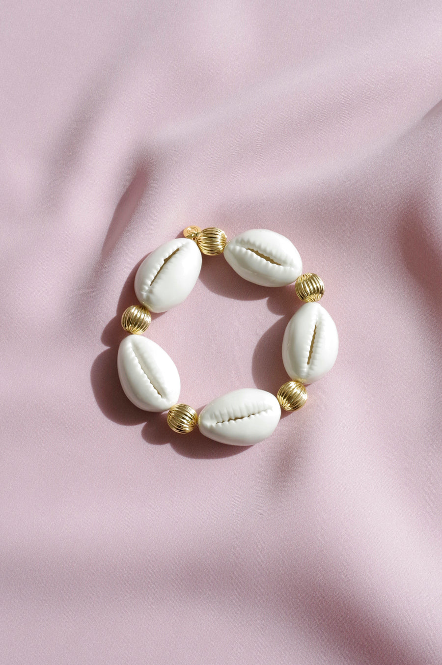 Porcelain Cowrie Shell Stretch Bracelet